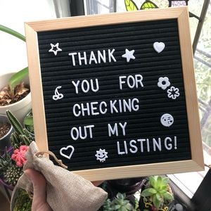 XO, Sienna felt message board